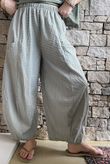 Arbi Gingham 7/8 Barrel Pant Khaki